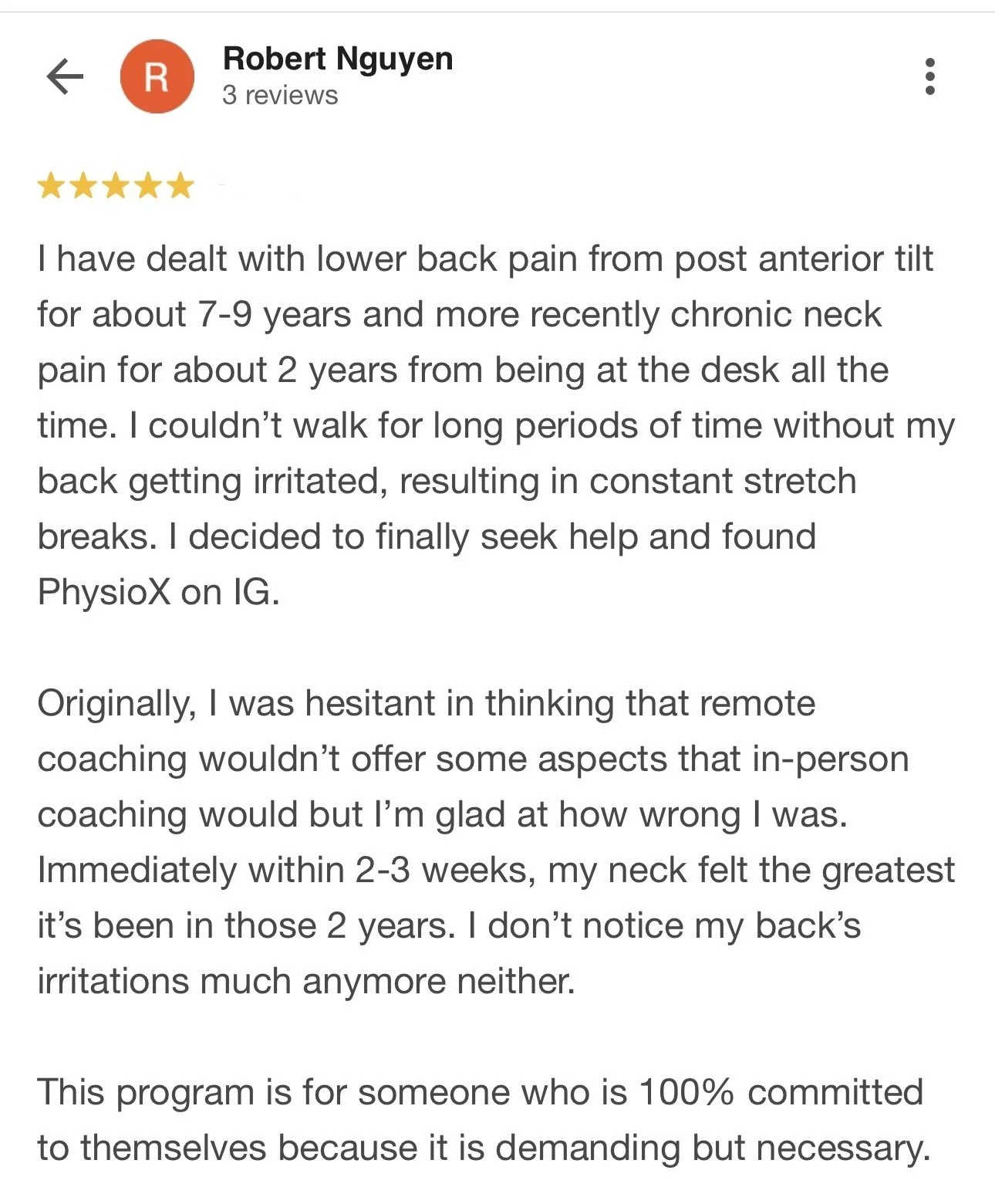 Robert — remote client review