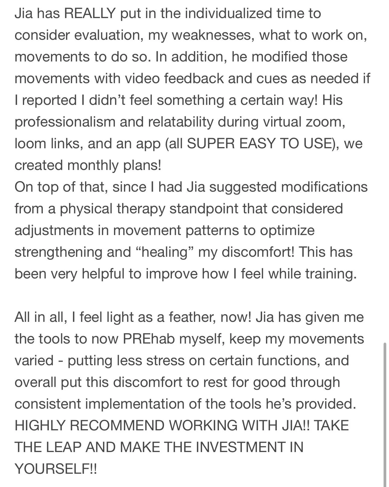 Jill — remote client review